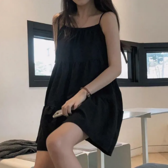 春季預訂｜蝴蝶綁結吊帶背心蛋糕連身裙