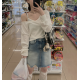 夏季預訂｜撕邊BLUSH牛仔A字短裙
