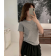 春季預訂｜MUAHMUAH REGULAR WAFFLE HALF T-SHIRT