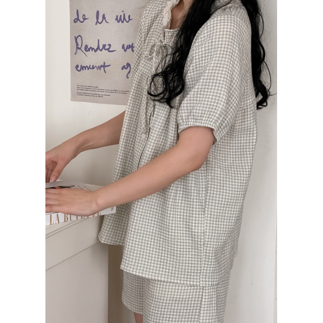 23S/S 預訂|JUUNEEDU Daisy Lace Cotton Pajamas 23S/S 預訂|JUUNEEDU Daisy Lace Cotton Pajamas