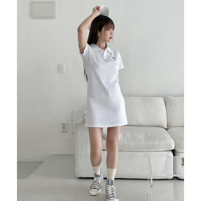 春季預訂｜MUAHMUAH LOGO OPEN COLLAR HALF ONE-PIECE