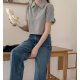 春季預訂|MUAHMUAH COLLAR CROP HALF T-SHIRT 春季預訂|MUAHMUAH COLLAR CROP HALF T-SHIRT
