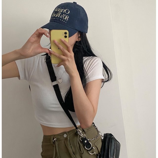 4月回饋優惠❤️現貨｜圓領彈性 CROP TEE 7色