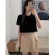 春季預訂|MUAHMUAH COLLAR CROP HALF T-SHIRT 春季預訂|MUAHMUAH COLLAR CROP HALF T-SHIRT