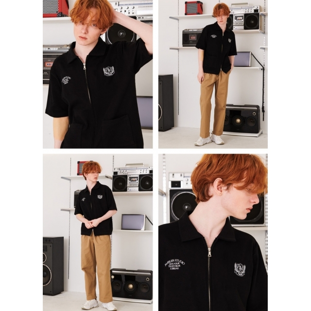 23S/S 預訂｜AMBLER Break Time Collar Zip-up T-shirts