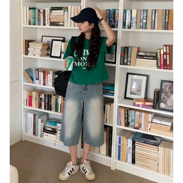 夏季預訂|7分TOMBOY水洗牛仔寛褲 夏季預訂|7分TOMBOY水洗牛仔寛褲