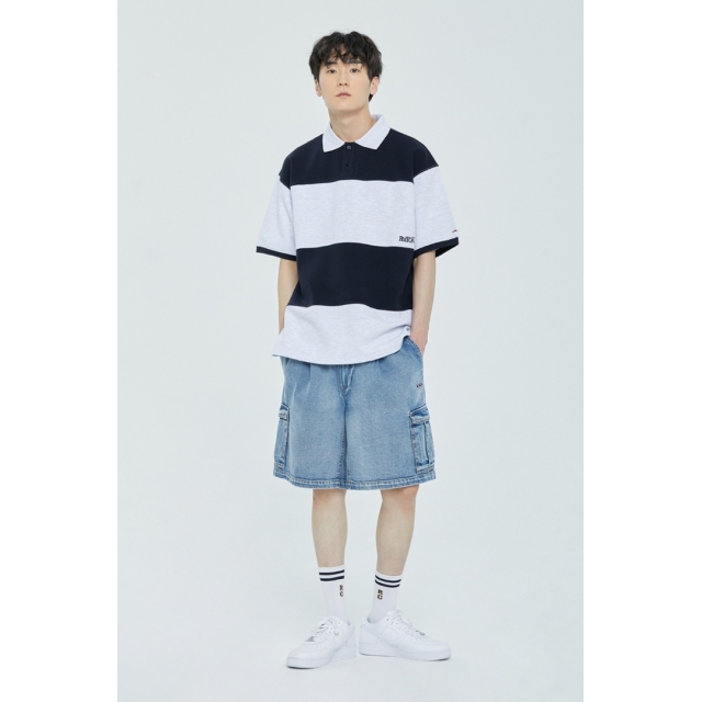 預訂｜ROMANTIC CROWN x WOOZI 23SS STRIPE RUGBY POLO