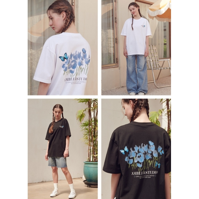 23S/S 現貨|AMBLER BLUE BUTTERFLY T-SHIRTS 23S/S 現貨|AMBLER BLUE BUTTERFLY T-SHIRTS
