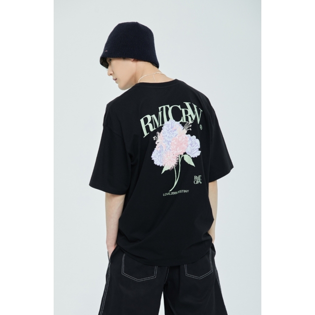 預訂｜ROMANTIC CROWN x WOOZI 23SS WATER PRINTING FLOWER TEE SHIRT