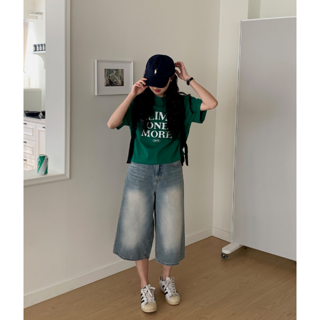 夏季預訂|7分TOMBOY水洗牛仔寛褲 夏季預訂|7分TOMBOY水洗牛仔寛褲