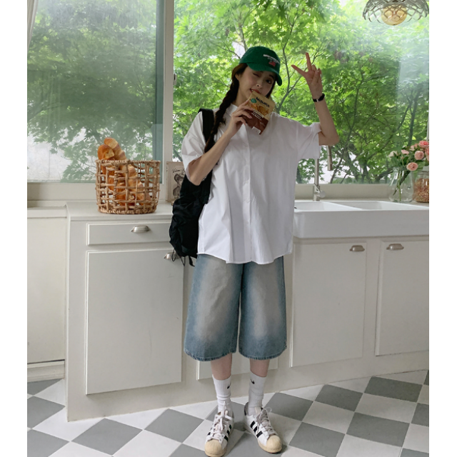 夏季預訂|7分TOMBOY水洗牛仔寛褲 夏季預訂|7分TOMBOY水洗牛仔寛褲