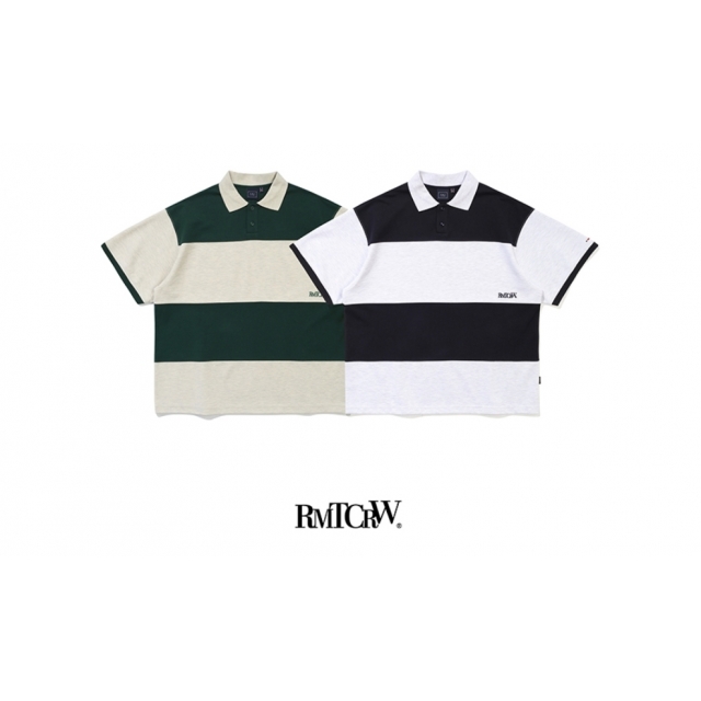 預訂｜ROMANTIC CROWN x WOOZI 23SS STRIPE RUGBY POLO