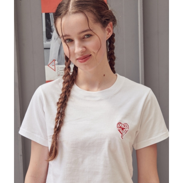 23S/S 預訂｜AMBLER HEART SUNSET CROP T-SHIRTS