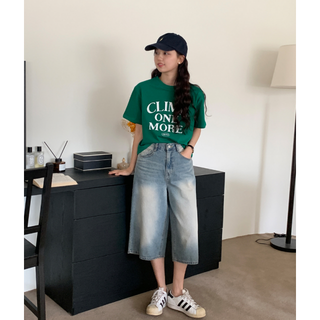 夏季預訂|7分TOMBOY水洗牛仔寛褲 夏季預訂|7分TOMBOY水洗牛仔寛褲