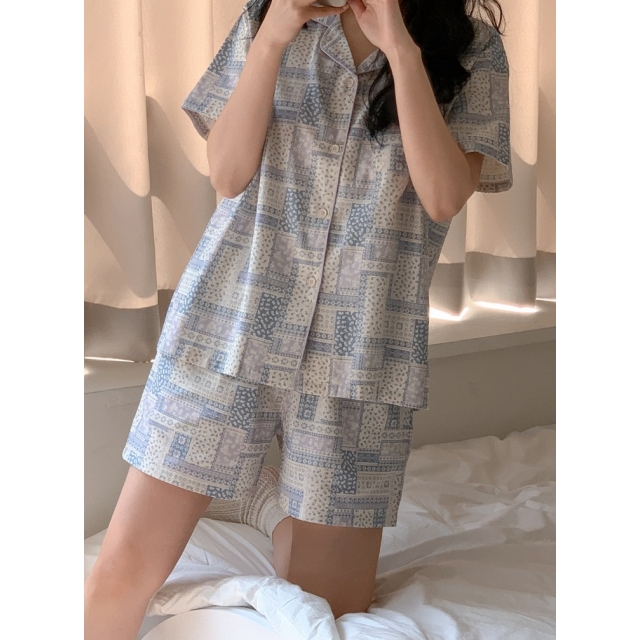 23S/S 預訂｜JUUNEEDU Flower Bend Pajamas (2 COLOR)