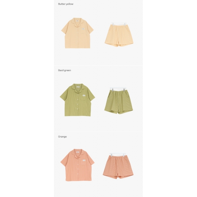 23S/S 預訂｜JUUNEEDU Basket Check Pajamas (6 COLOR)