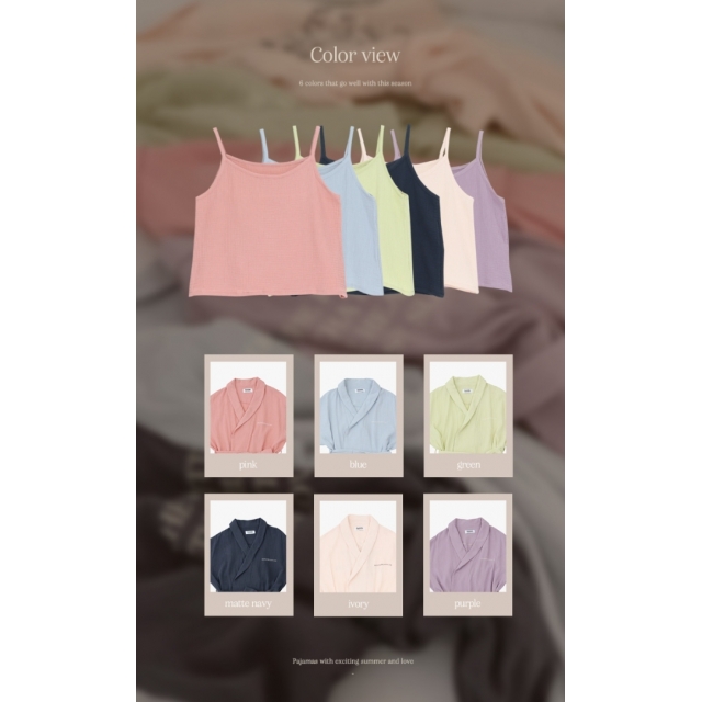23S/S 預訂｜JUUNEEDU 2 Way Robe Pajamas (6 COLOR)