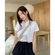 夏季預訂｜MUAHMUAH STITCH LOGO CROP HALF SHIRT