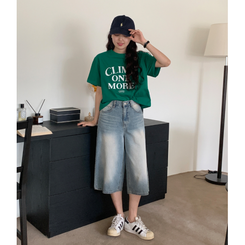 夏季預訂｜7分TOMBOY水洗牛仔寛褲