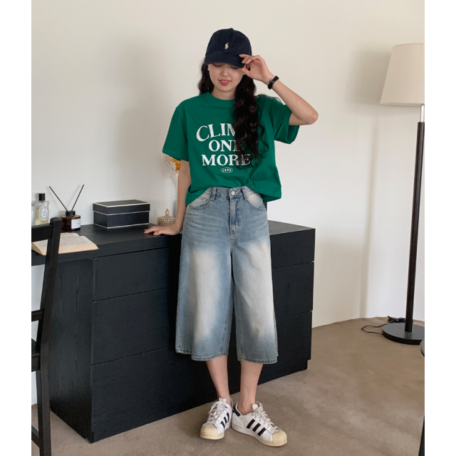 夏季預訂|7分TOMBOY水洗牛仔寛褲 夏季預訂|7分TOMBOY水洗牛仔寛褲