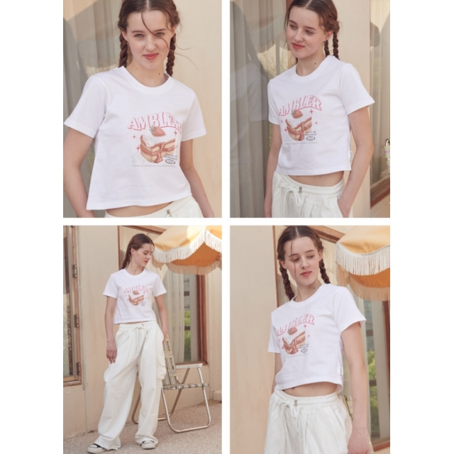 23S/S 預訂｜AMBLER PIECE OF CAKE CROP T-SHIRTS