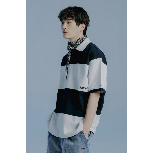 預訂｜ROMANTIC CROWN x WOOZI 23SS STRIPE RUGBY POLO