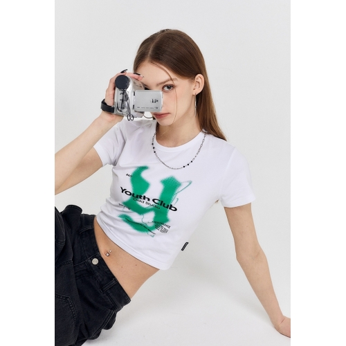 23SS 預訂｜ODD STUDIO Y LOGO CROP T-SHIRT