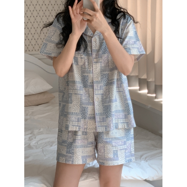23S/S 預訂｜JUUNEEDU Flower Bend Pajamas (2 COLOR)