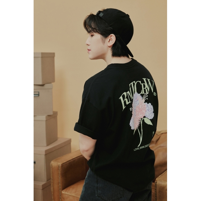 預訂｜ROMANTIC CROWN x WOOZI 23SS WATER PRINTING FLOWER TEE SHIRT