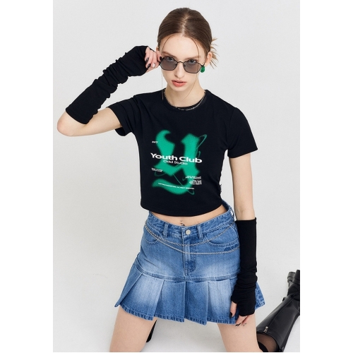 23SS 預訂｜ODD STUDIO Y LOGO CROP T-SHIRT