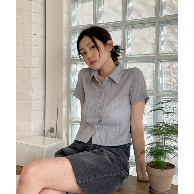 夏季預訂｜MUAHMUAH RINKLE TEXTURE HALF SHIRT