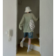 夏季預訂｜VINTAGE拼色撕邊牛仔短寬褲