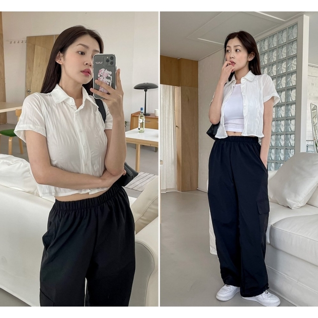 夏季預訂｜MUAHMUAH RINKLE TEXTURE HALF SHIRT