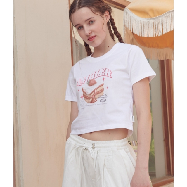 23S/S 預訂｜AMBLER PIECE OF CAKE CROP T-SHIRTS