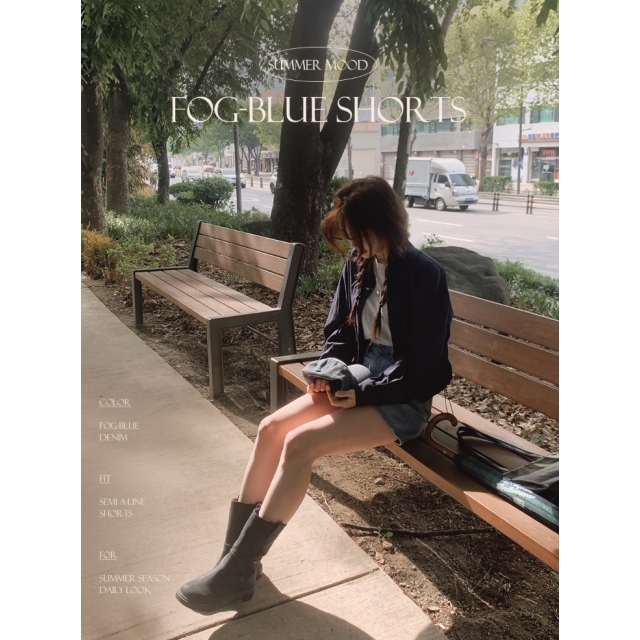 預訂|SLOWAND 自家製 #SLOWMADE. Fog-Blue Shorts 預訂|SLOWAND 自家製 #SLOWMADE. Fog-Blue Shorts