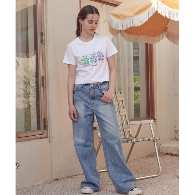 23S/S 預訂｜AMBLER MANUFACTURE OF TEDDY CROP T-SHIRTS