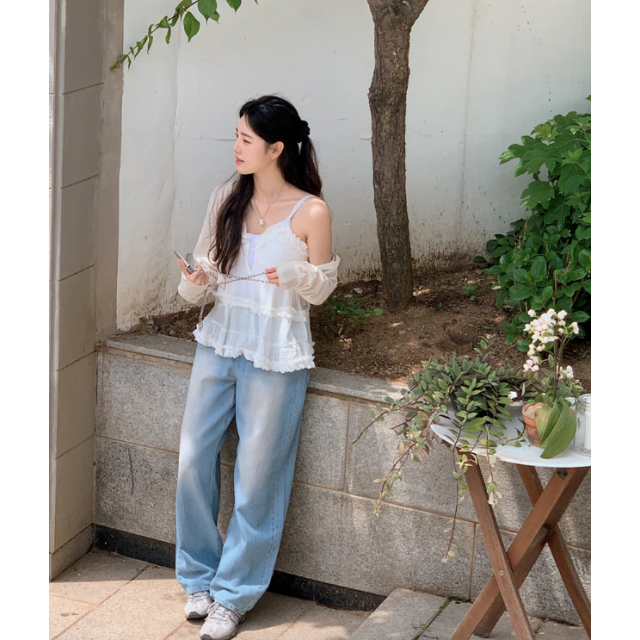 夏季預訂|夏日兩色水洗牛仔寛褲 夏季預訂|夏日兩色水洗牛仔寛褲