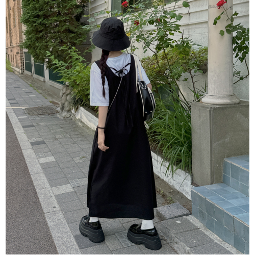 夏季預訂｜背心後綁帶連身長裙