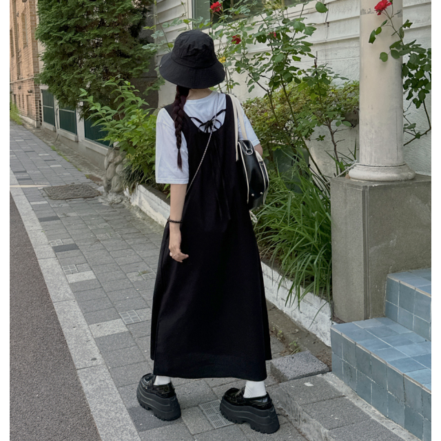 夏季預訂|背心後綁帶連身長裙 夏季預訂|背心後綁帶連身長裙