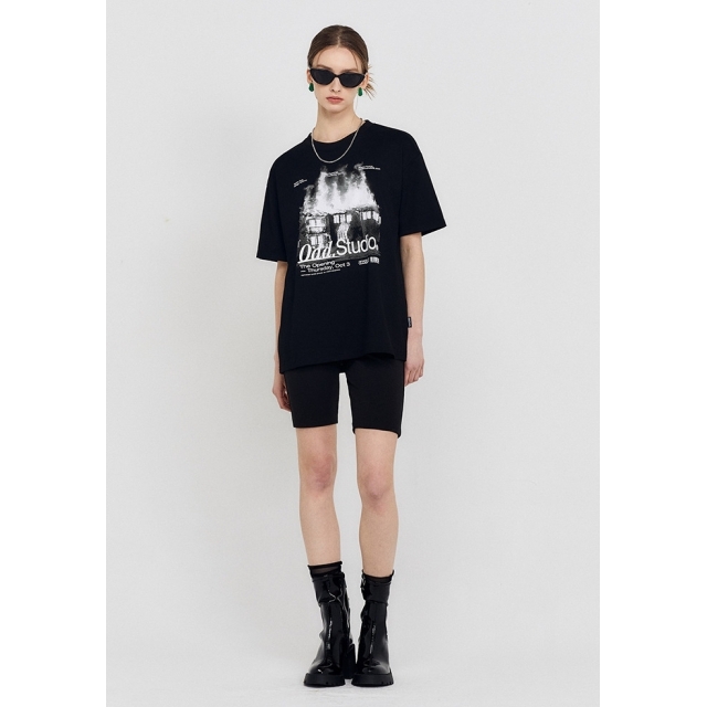 23SS 預訂｜ODD STUDIO BURNING HOUSE GRAPHIC OVER FIT T-SHIRT