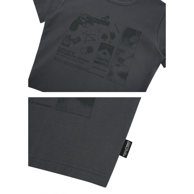 23SS 預訂｜ODD STUDIO COLLAGE GRAPHIC CROP T-SHIRT (2 COLOR)