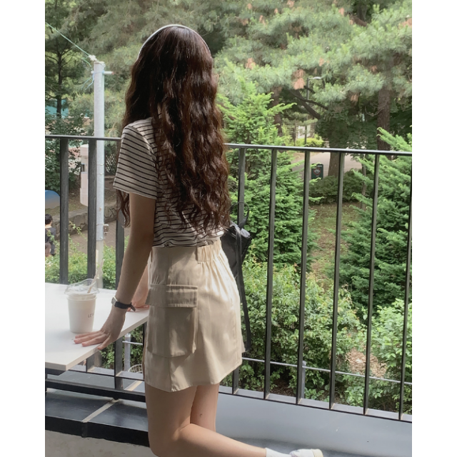 夏季預訂|打摺開叉側口袋短裙 夏季預訂|打摺開叉側口袋短裙