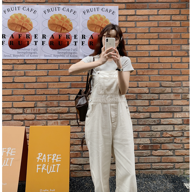 夏季預訂|清新白色系工人長褲 夏季預訂|清新白色系工人長褲