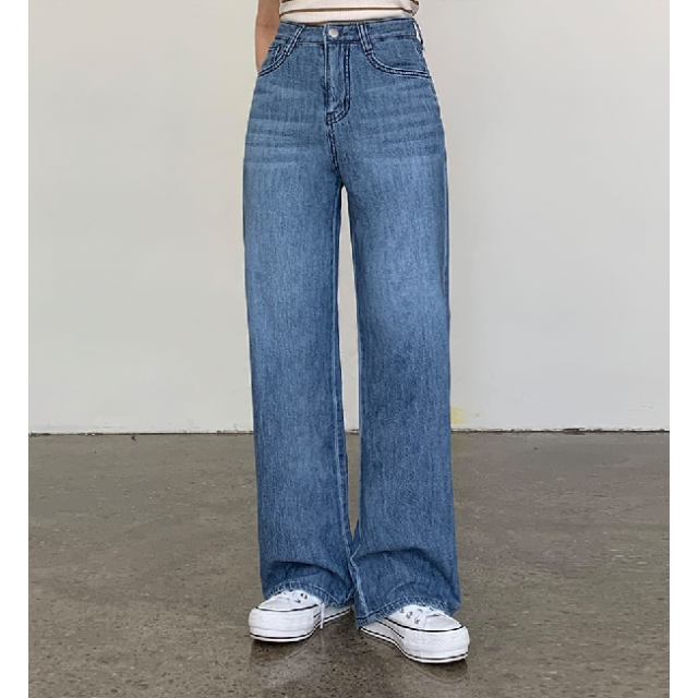 夏季預訂|三色夏日薄身牛仔高腰寛褲 (S-XL) (100%棉) 夏季預訂|三色夏日薄身牛仔高腰寛褲 (S-XL) (100%棉)