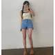 夏季預訂|側開叉雙色牛仔短褲 夏季預訂|側開叉雙色牛仔短褲
