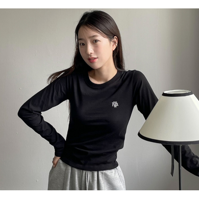 預訂｜MUAHMUAH STITCH LOGO BASIC LONG SLEEVE T-SHIRT