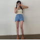 夏季預訂|側開叉雙色牛仔短褲 夏季預訂|側開叉雙色牛仔短褲