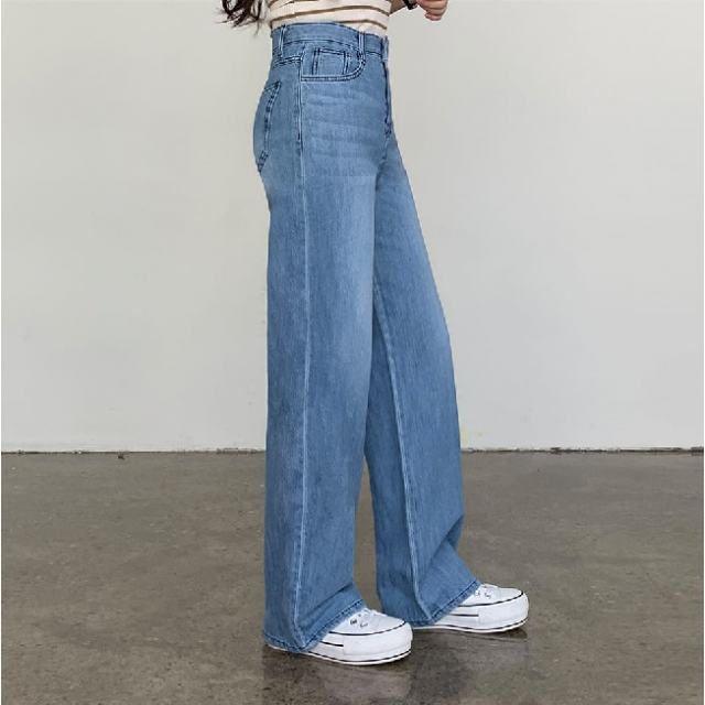 夏季預訂|三色夏日薄身牛仔高腰寛褲 (S-XL) (100%棉) 夏季預訂|三色夏日薄身牛仔高腰寛褲 (S-XL) (100%棉)