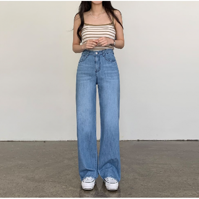 夏季預訂|三色夏日薄身牛仔高腰寛褲 (S-XL) (100%棉) 夏季預訂|三色夏日薄身牛仔高腰寛褲 (S-XL) (100%棉)