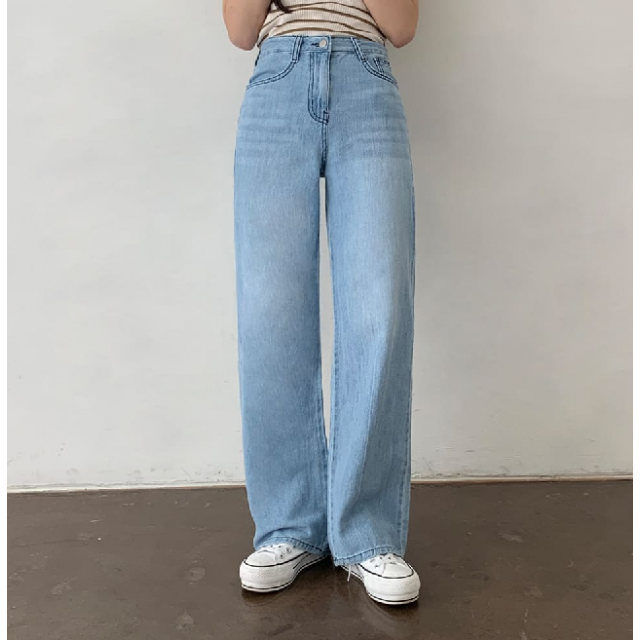夏季預訂|三色夏日薄身牛仔高腰寛褲 (S-XL) (100%棉) 夏季預訂|三色夏日薄身牛仔高腰寛褲 (S-XL) (100%棉)